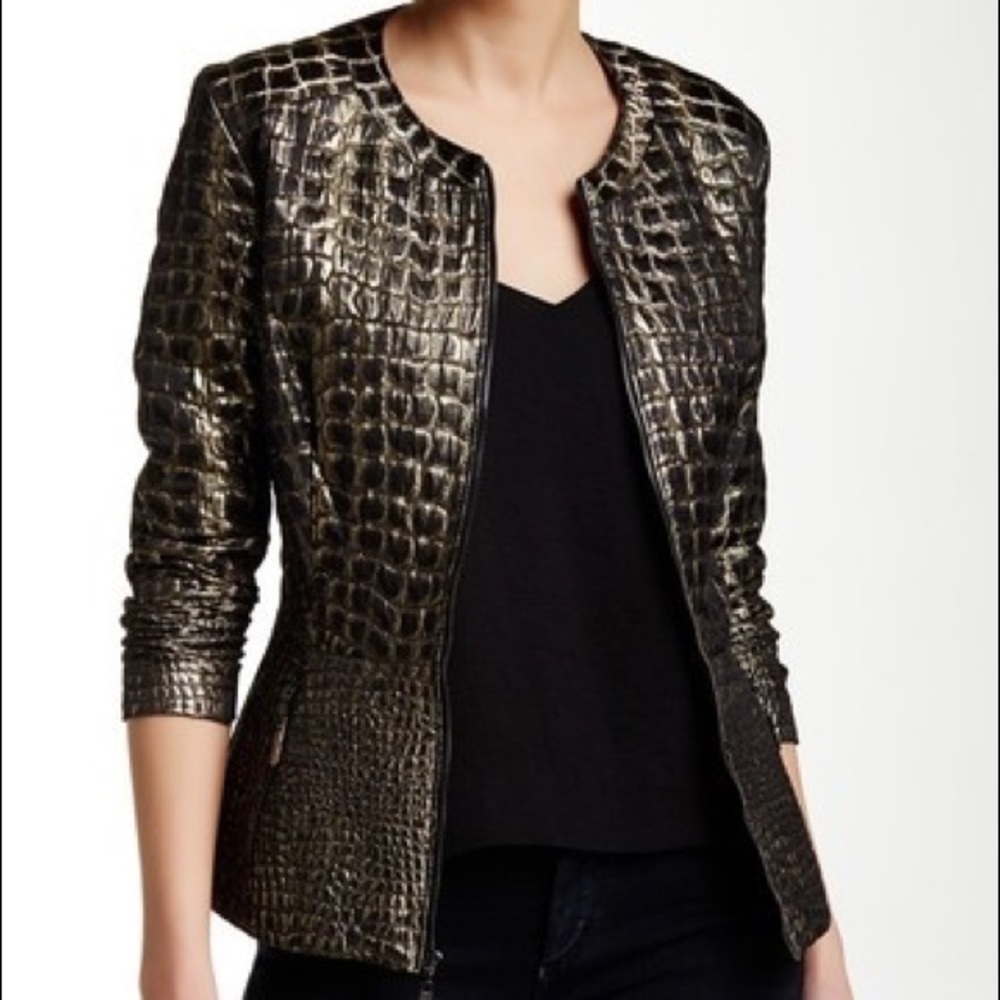 Rare Grayse Faux Croc suit jacket